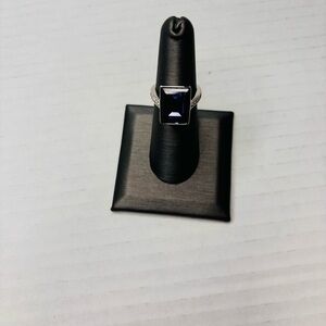 SWAROVSKI Amethyst Rhodium Plated Cocktail Ring Size 6